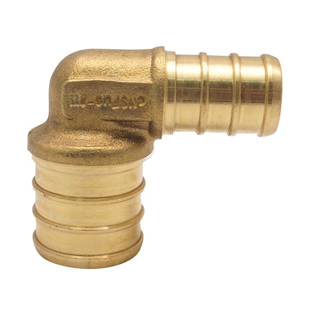 Apollo 3/4 in. x 1/2 in. Brass PEX Barb 90-Degree Reducing Elbow APXE1234